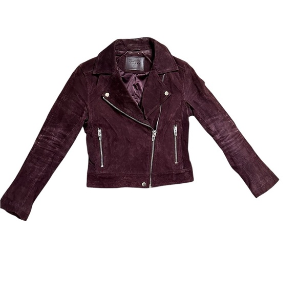 Blank NYC, Size X-Small, Dark Purple Suede Jacket - Picture 1 of 7